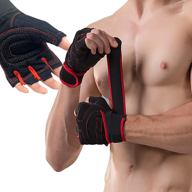 Guantes de gym de medio dedo Kinema Fit para pesas, crossfit y entrenamiento funcional