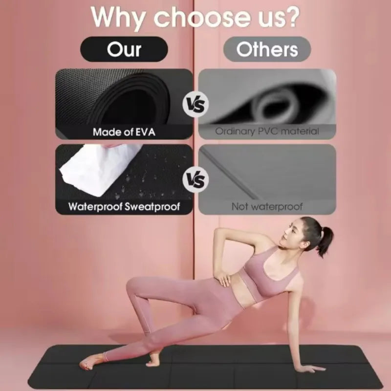 Yoga Mat Anti-Skid Sports Fitness EVA Comfort Foam 4MM Thick Yoga Mat for Exercise Yoga and Pilates Gymnastics Mat