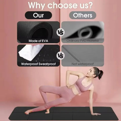 Yoga Mat Anti-Skid Sports Fitness EVA Comfort Foam 4MM Thick Yoga Mat for Exercise Yoga and Pilates Gymnastics Mat