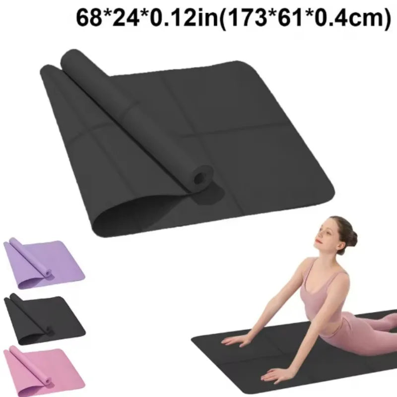Yoga Mat Anti-Skid Sports Fitness EVA Comfort Foam 4MM Thick Yoga Mat for Exercise Yoga and Pilates Gymnastics Mat